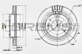 BREMSI CD7577V - DISCOS DE FRENO DEL. DIA.257 VENT. HYUNDAI LANT