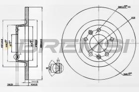 BREMSI CD7602S - DISCOS DE FRENO TRAS. DIA.290 SOLID FIAT SCUDO