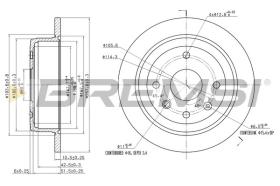 BREMSI CD7606S - DISCOS DE FRENO TRAS. DIA.258 SOLID DACIA LOGAN