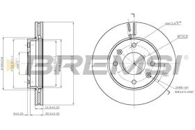 BREMSI CD7614V - DISCOS DE FRENO DEL. DIA.257 VENT. KIA MAGENTIS