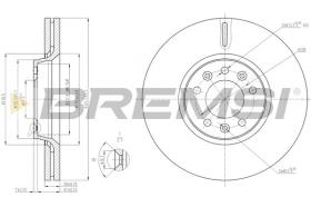 BREMSI CD7615V - DISCOS DE FRENO DEL. DIA.304 VENT. CITROEN C5