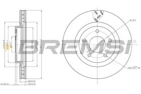 BREMSI CD7624V - DISCOS DE FRENO DEL. DIA.294 VENT. JEEP COMPASS