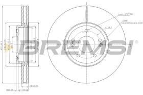 BREMSI CD7631V - DISCOS DE FRENO DEL. DIA.320 5 VENT. KIA SORENT