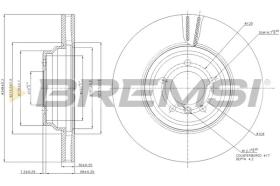 BREMSI CD7634V - DISCOS DE FRENO DEL. DIA.348 VENT. BMW 330D