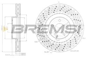 BREMSI CD7637V - DISCOS DE FRENO DEL. DIA.360 VENT. MERCED S500