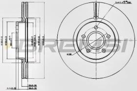 BREMSI CD7649V - DISCOS DE FRENO DEL. DIA.320 VENT. FORD FOCUS