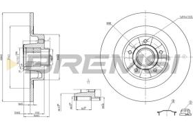 BREMSI CD7654S - DISCOS DE FRENO TRAS. DIA.300 SOLID RENAULT ESPAC