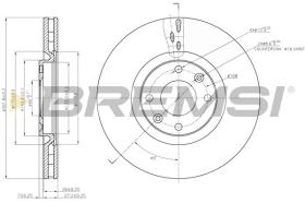 BREMSI CD7676V - DISCOS DE FRENO DEL. DIA.302 VENT. CITROEN C4