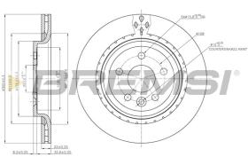 BREMSI CD7681V - DISCOS DE FRENO TRAS. DIA.302 VENT. VOLVO S80