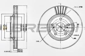 BREMSI CD7684V - DISCOS DE FRENO DEL. DIA.296 VENT. TOYOTA CAMRY