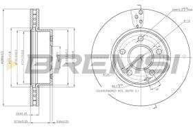 BREMSI CD7688V - DISCOS DE FRENO DEL. DIA.288 VENT. MERCED C180