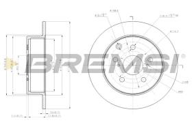 VILLAR CD7704S - DISCOS DE FRENO TRAS. DIA.280 SOLID TOYOTA AVENSI