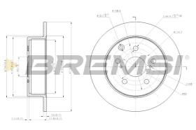 BREMSI CD7704S - DISCOS DE FRENO TRAS. DIA.280 SOLID TOYOTA AVENSI