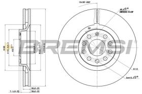 BREMSI CD7705V - DISCOS DE FRENO DEL. DIA.320 VENT. AUDI A4