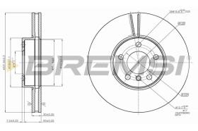 BREMSI CD7714V - DISCOS DE FRENO DEL. DIA.332 VENT. BMW X5