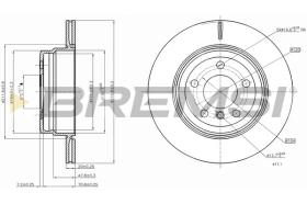 BREMSI CD7715V - DISCOS DE FRENO TRAS. DIA.320 VENT. BMW X6