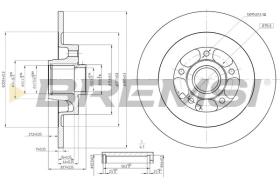 BREMSI CD7725S - DISCOS DE FRENO TRAS. DIA.300 SOLID RENAULT LAGUN