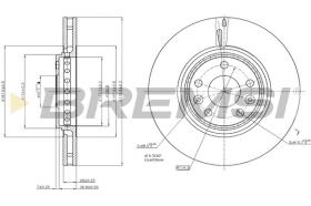 BREMSI CD7727V - DISCOS DE FRENO DEL. DIA.320 VENT. RENAULT CLIO