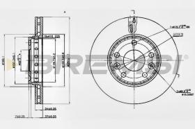 BREMSI CD7728V - DISCOS DE FRENO DEL. DIA.280 VENT. DACIA DUSTER