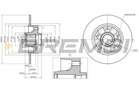 BREMSI CD7730S - DISCOS DE FRENO TRAS. DIA.260 SOLID RENAULT MEGAN