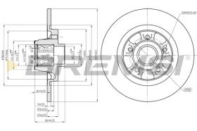 BREMSI CD7734S - DISCOS DE FRENO TRAS. DIA.274 SOLID RENAULT KANGO