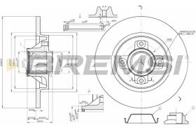 BREMSI CD7735S - DISCOS DE FRENO TRAS. DIA.268 SOLID CITROEN BERLI