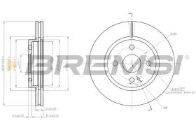 BREMSI CD7738V - DISCOS DE FRENO TRAS. DIA.258 VENT. MAZDA 2