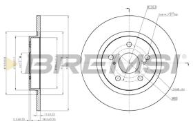 BREMSI CD7755S - DISCOS DE FRENO TRAS. DIA.290 SOLID TOYOTA AVENSI