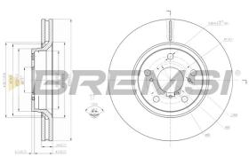 BREMSI CD7756V - DISCOS DE FRENO TRAS. DIA.295 VENT. TOYOTA AURIS