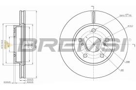 BREMSI CD7789V - DISCOS DE FRENO DEL. DIA.275 VENT. TOYOTA AURIS