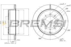 BREMSI CD7799V - DISCOS DE FRENO TRAS. DIA.345 VENT. TOYOTA LANDCR