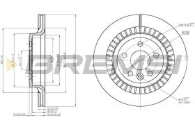 BREMSI CD7802V - DISCOS DE FRENO DEL. DIA.302 VENT. VOLVO XC60