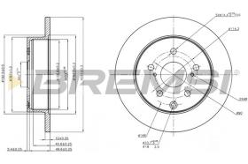 BREMSI CD7846S - DISCOS DE FRENO TRAS. DIA.281 SOLID TOYOTA RAV 4