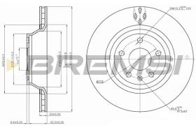 BREMSI CD7849V - DISCOS DE FRENO TRAS. DIA.310 VENT. AUDI TT ROADS