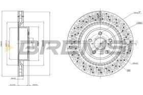 BREMSI CD7862V - DISCOS DE FRENO DEL. DIA.360 VENT. LEXUS IS