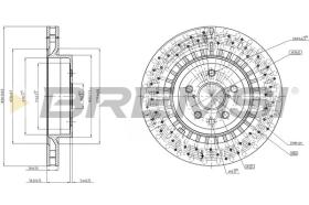 BREMSI CD7863V - DISCOS DE FRENO TRAS. DIA.345 VENT. LEXUS IS