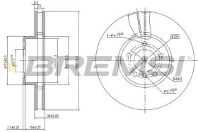 BREMSI CD7867V - DISCOS DE FRENO DEL. DIA.348 VENT. BMW 635