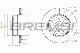 BREMSI CD7868V - DISCOS DE FRENO DEL. DIA.320 VENT. BMW 525 XI