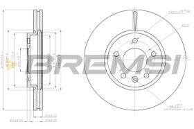 BREMSI CD7870V - DISCOS DE FRENO DEL. DIA.300 VENT. CHEVROLET CR