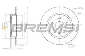 BREMSI CD7872S - DISCOS DE FRENO TRAS. DIA.268 SOLID CHEVROL AVEO