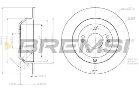 BREMSI CD7873S - DISCOS DE FRENO TRAS. DIA.302 SOLID KIA SORENTO