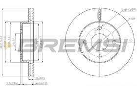 BREMSI CD7884V - DISCOS DE FRENO DEL. DIA.238 VENT. NISSAN MICRA