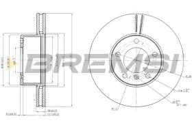 BREMSI CD7891V - DISCOS DE FRENO DEL. DIA.315 VENT. MERCED G400