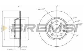 BREMSI CD7895S - DISCOS DE FRENO TRAS. DIA.272 SOLID AUDI A1 TFSI