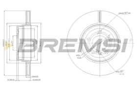 BREMSI CD7936V - DISCOS DE FRENO TRAS. DIA.345 VENT. BMW 730 D