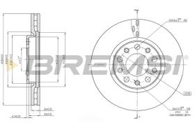 BREMSI CD7956V - DISCOS DE FRENO DEL. DIA.281 VENT. ALFA R GIULI