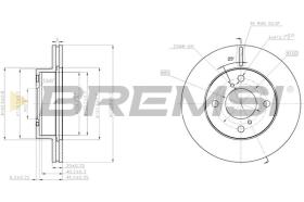 BREMSI CD7960V - DISCOS DE FRENO DEL. DIA.231 VENT. NISSAN PIXO