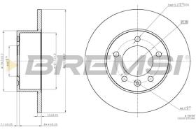 BREMSI CD7975S - DISCOS DE FRENO TRAS. DIA.305 SOLID OPEL MOVANO