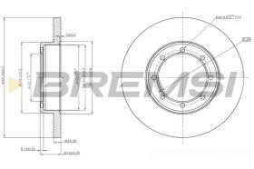 BREMSI CD7977S - DISCOS DE FRENO TRAS. DIA.302 SOLID NISSAN NV400