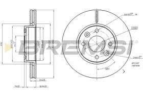 VILLAR CD7978V - DISCOS DE FRENO DEL. DIA.258 VENT. RENAULT CAPT